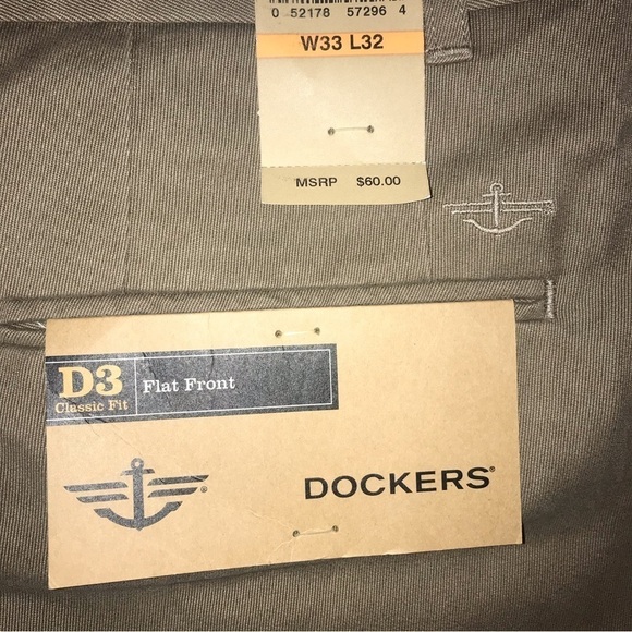 Dockers D3 Flat Front NWT Mens 33x32 - Picture 3 of 5